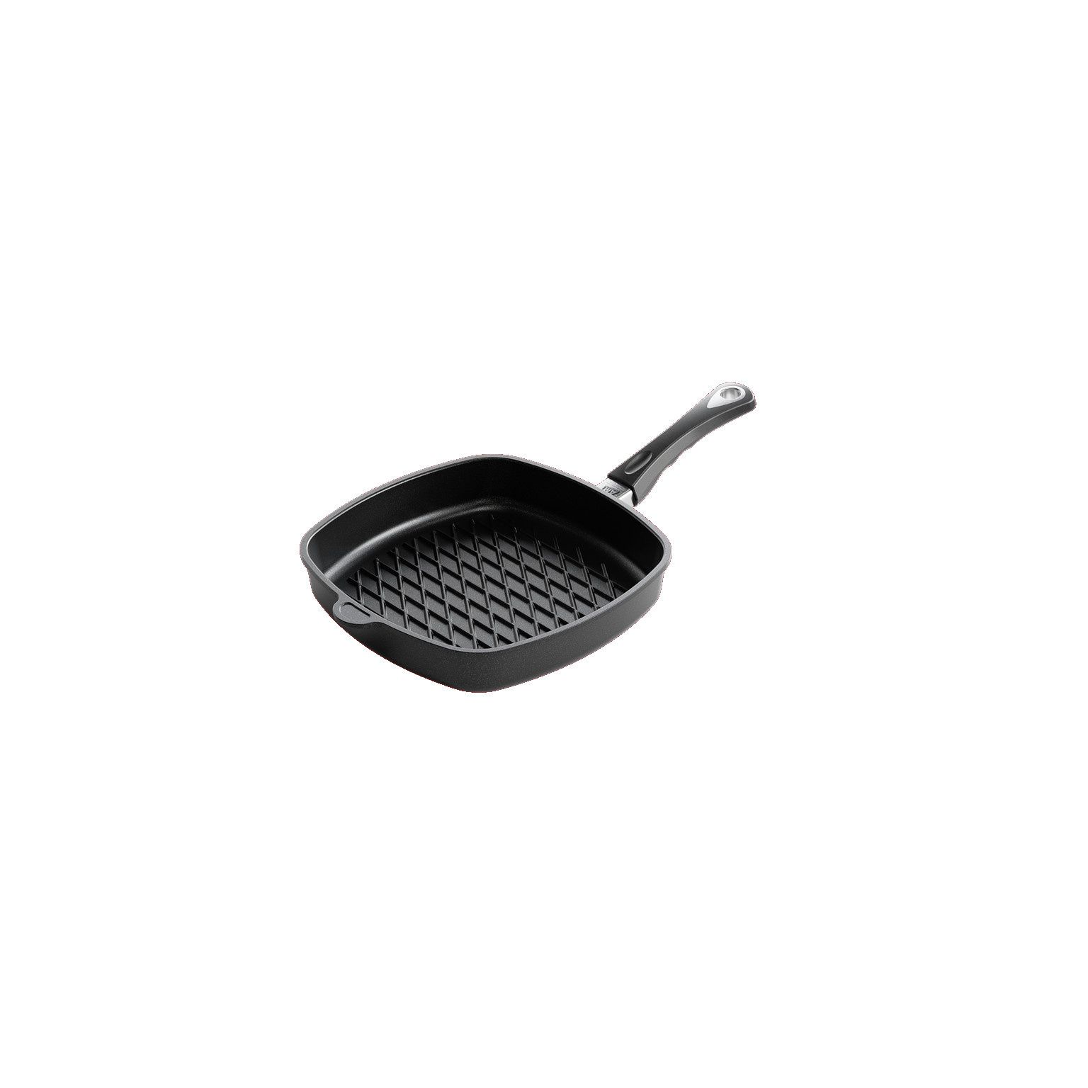 Grilovací hranatá pánev 28x28 cm - indukce AMT  I285BBQ