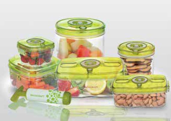 Vacucraft 5-Piece Versatile Vacuum Food Container Set